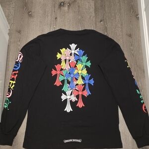 Chrome Hearts Multicolor Cross Cemetery Black Mens Large Longsleeve
